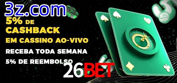 Promoções do cassino ao Vivo 26BET